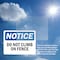Signmission Do Not Climb On Fence, 5 in W x Rectangle, Vinyl Decal OS-2PACK-NS-D-35-L-11099 - alternate 2